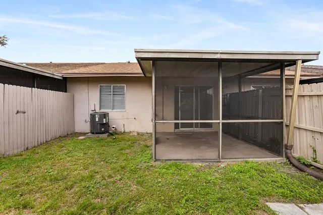 a backyard of a house