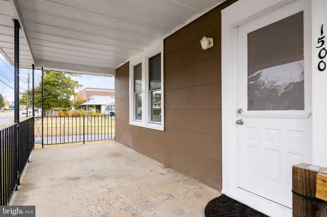 a view of a balcony with a porch