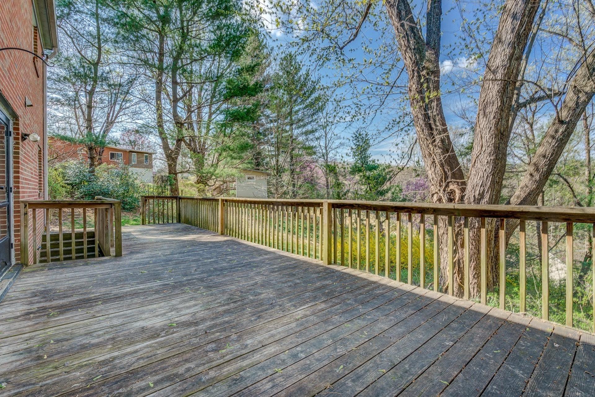 5571 Highfields Road Roanoke, VA 24018 - Photo 29 of 45 a view of wooden deck with a trees