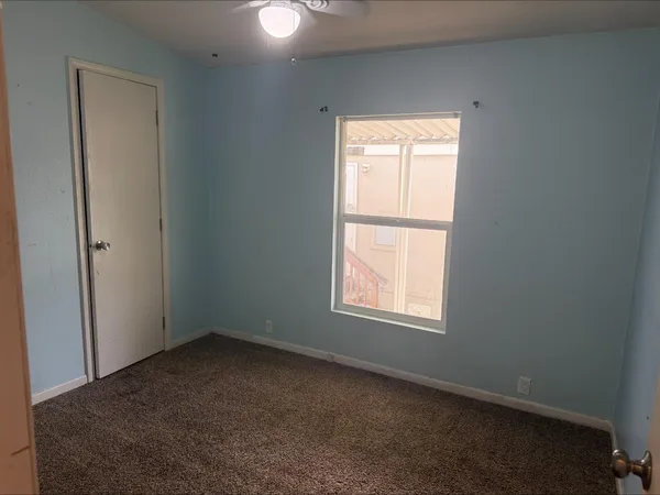 an empty room with a window