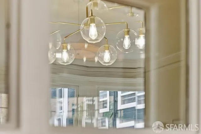 a closeup of a glass door