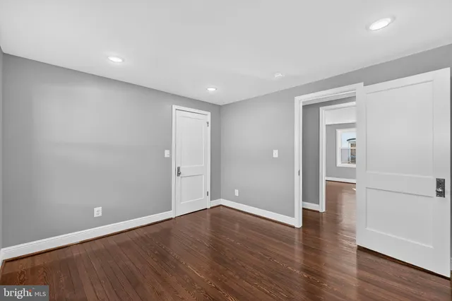 a view of a brick buildings with wooden floor