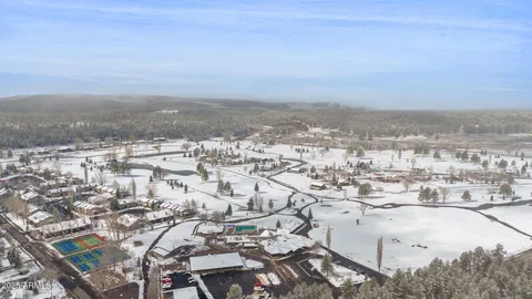 a view of a lake in middle of forest