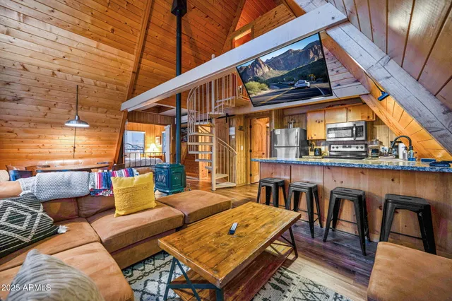 a outdoor living space with patio furniture