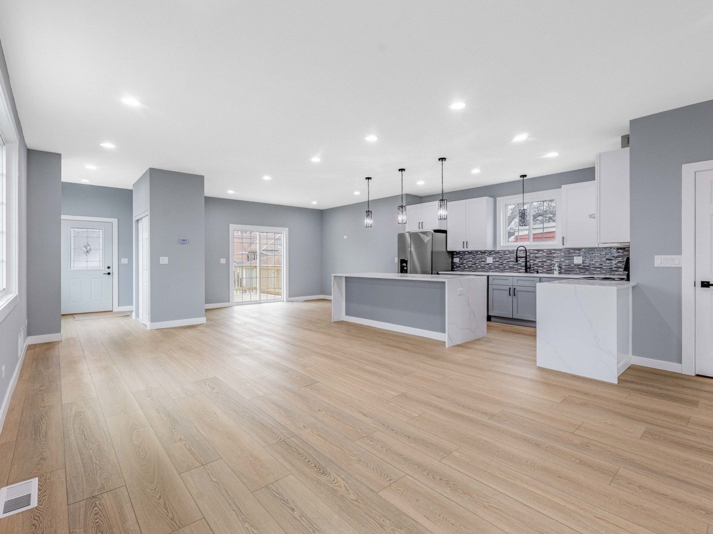 3548 Clinton Avenue Berwyn, IL 60402 - Photo 9 of 49 a view of kitchen view wooden floor wooden floor and kitchen view