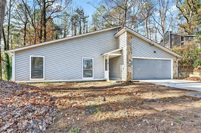 a backyard of a house