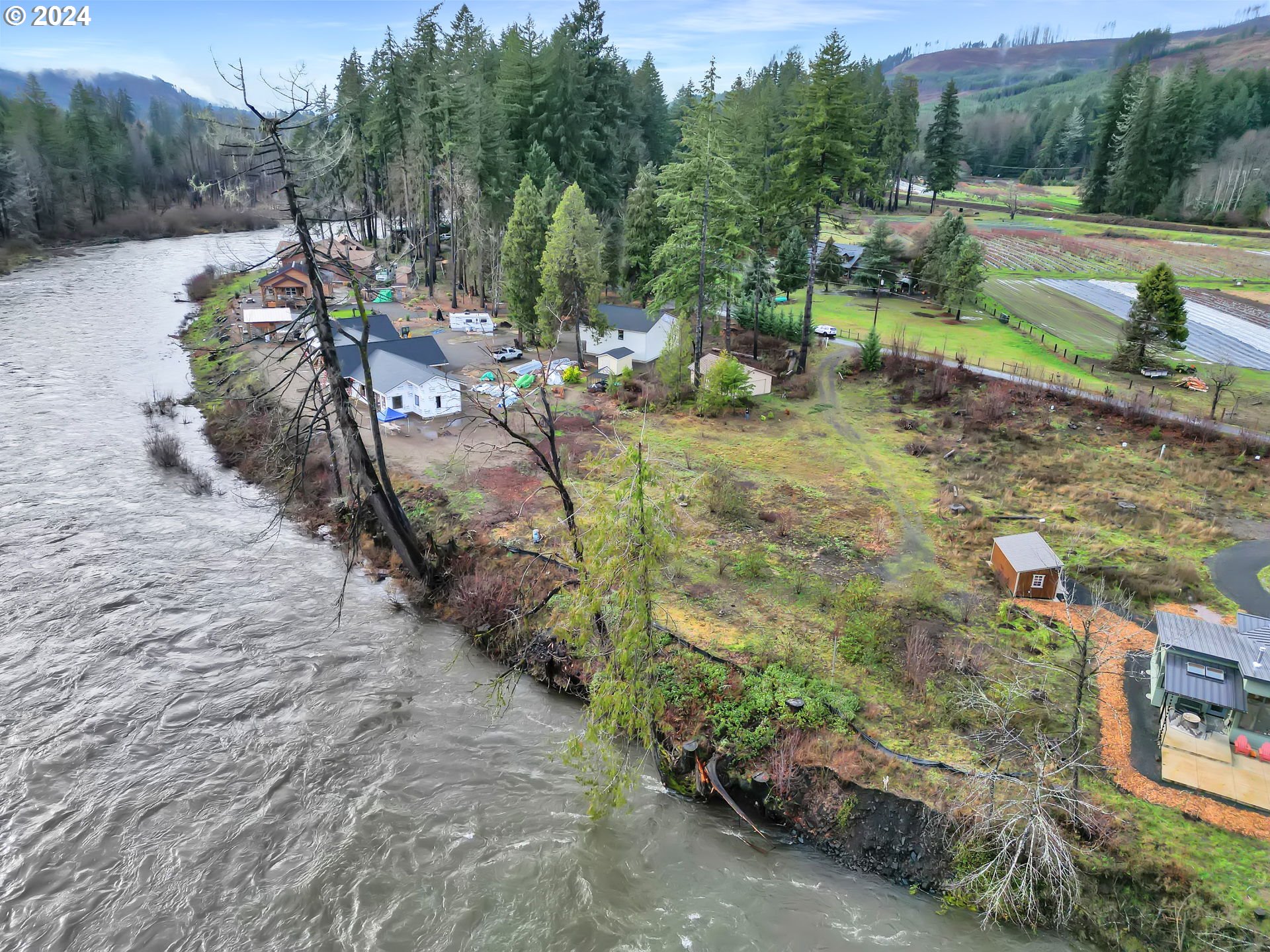 90409 Mountain View Lane Leaburg, OR 97489 - Photo 3 of 18 a view of a lake with a yard