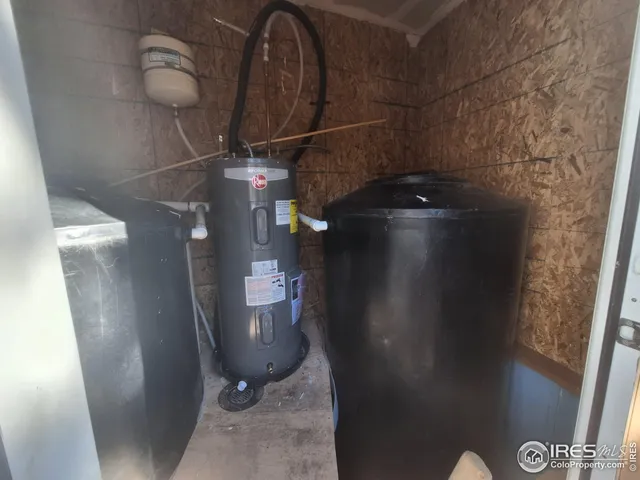 a close view of water heater room