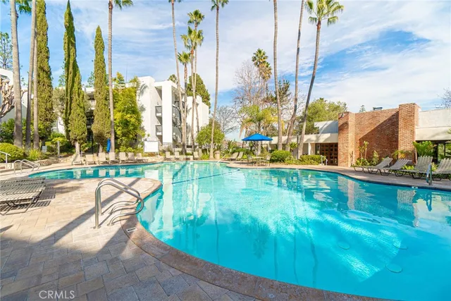 view of swimming pool with outdoor seating