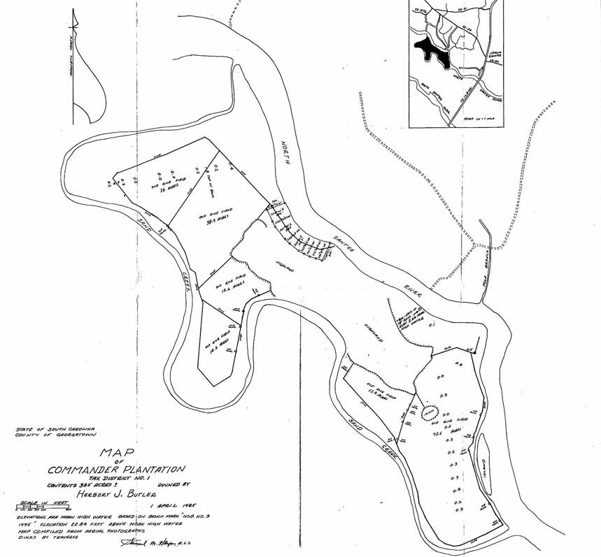 0 North Santee River Road Georgetown, SC 29440 - Photo 2 of 6 Commander's Island map