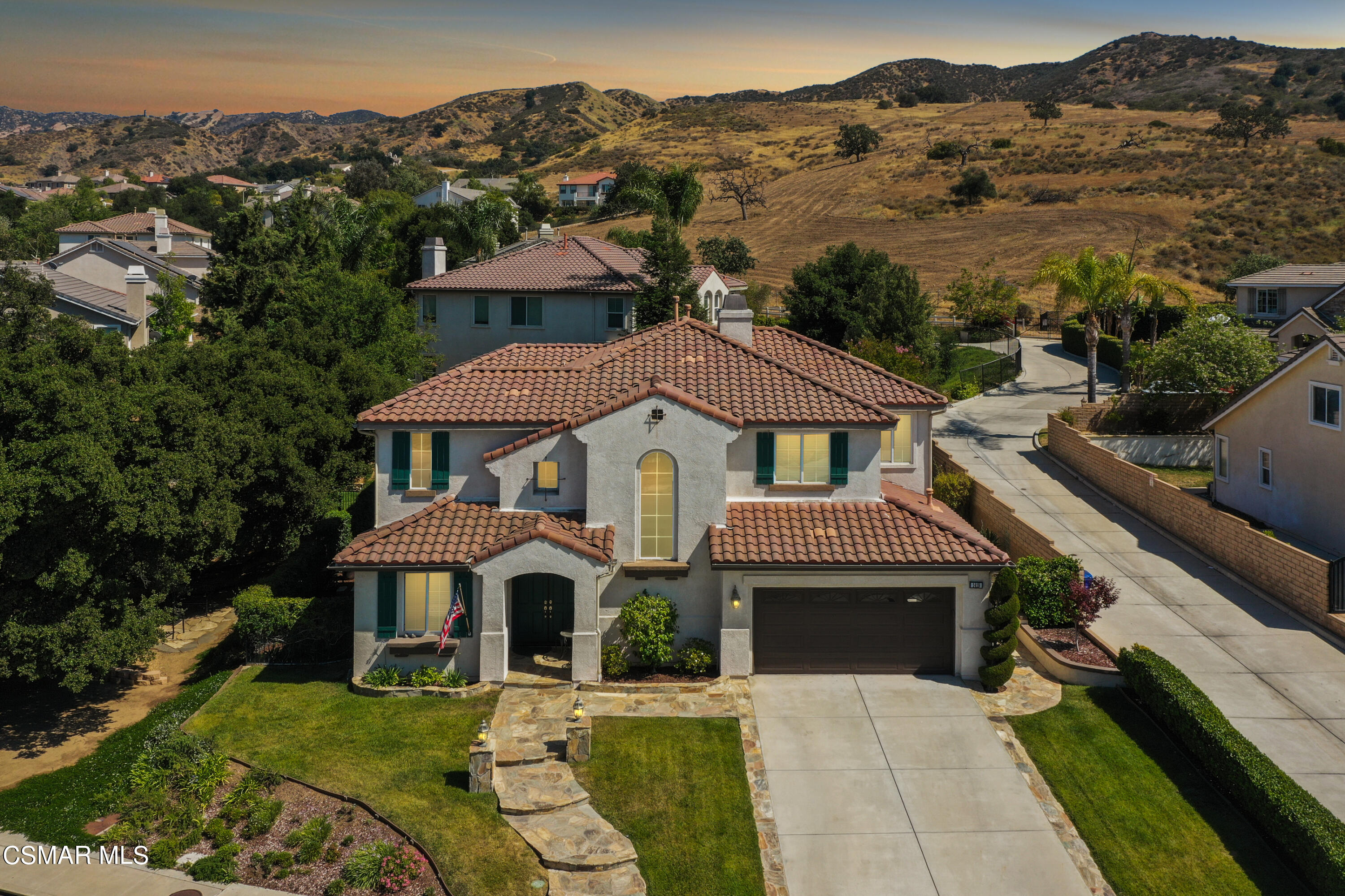 1419 Hidden Ranch Drive Simi Valley, CA 93063 - Photo 48 of 50 an aerial view of a house with a garden
