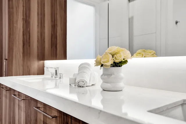 a close view of dining table