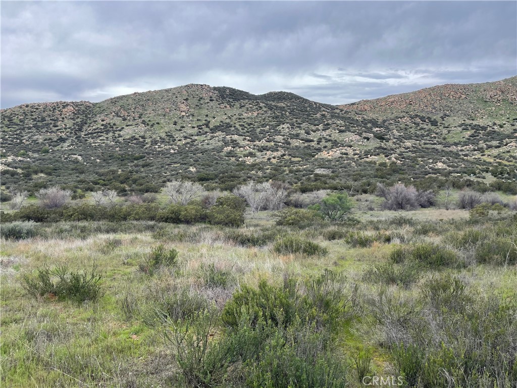 25 Los Altos Hemet, CA 92544 - Photo 4 of 16 a view of a dry yard with mountains and green space