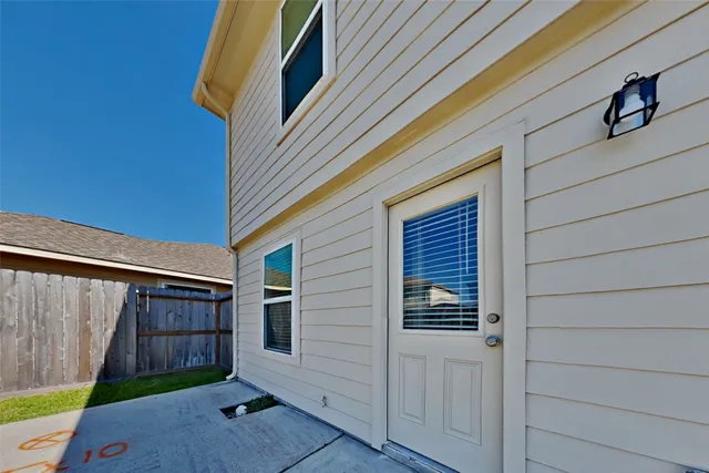 a view of front door and small space