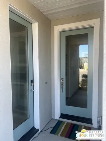 a view of front door