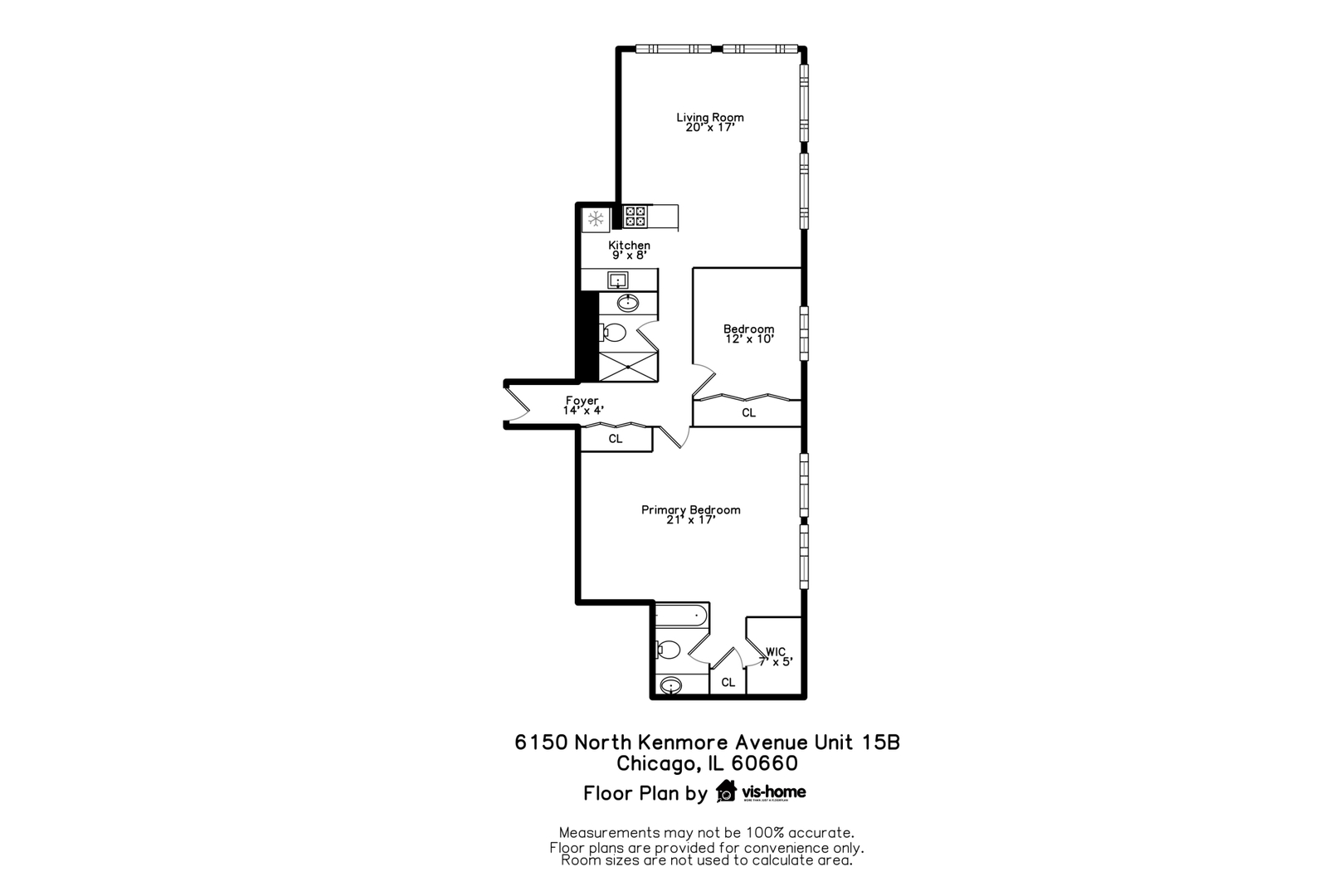 6150 North Kenmore Avenue, Unit 15B Chicago, IL 60660 - Photo 26 of 26 a picture of a bench in a building