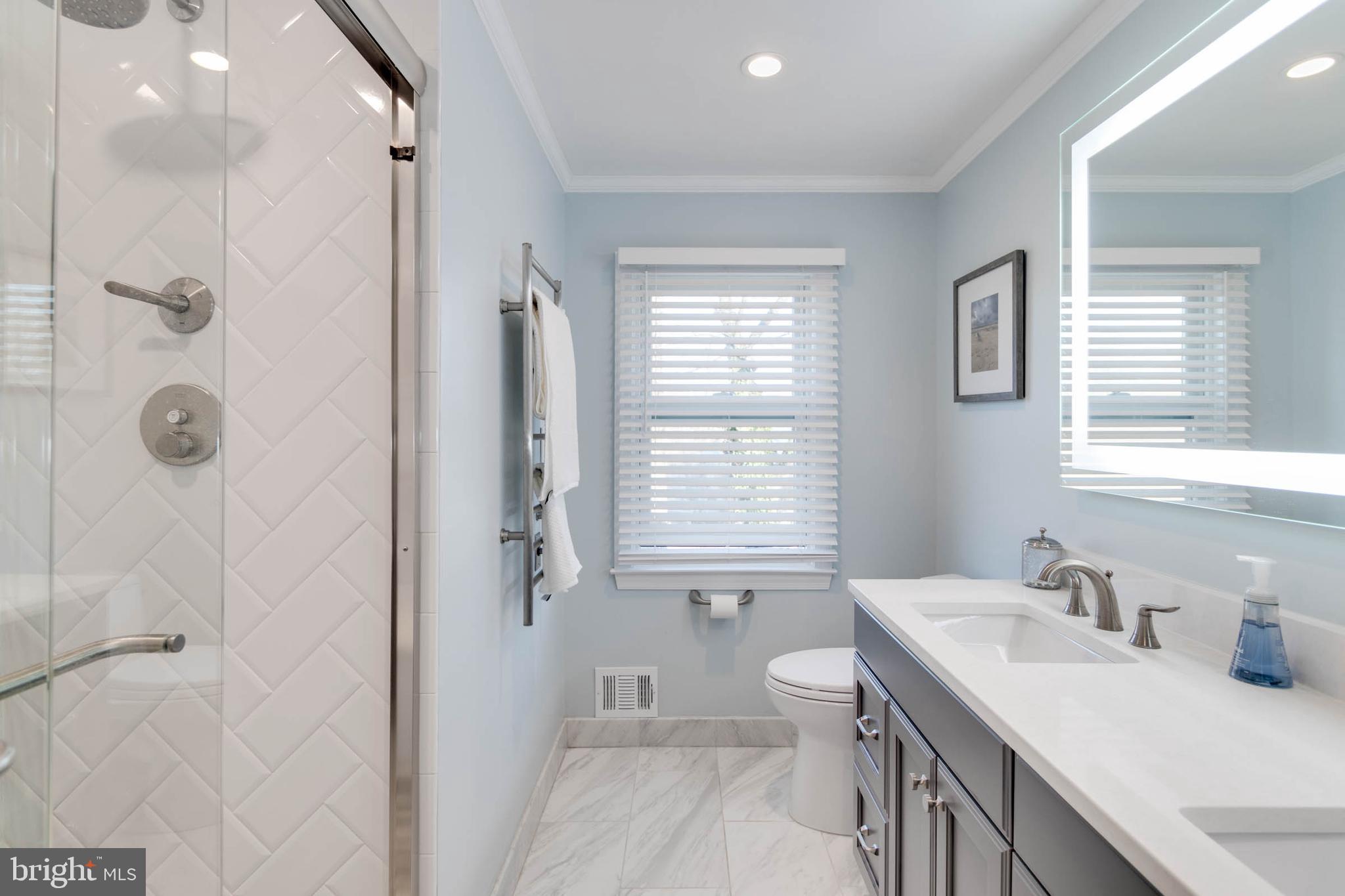 1007 St Stephens Road Alexandria, VA 22304 - Photo 46 of 59 a bathroom with a sink toilet vanity and shower