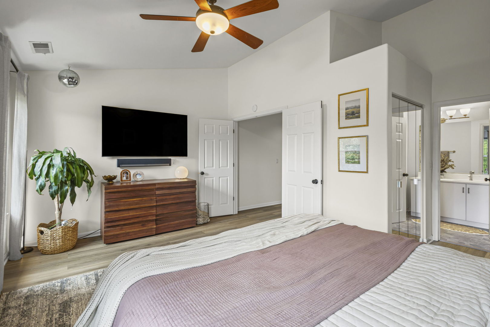 111 Cathy Lane Mount Prospect, IL 60056 - Photo 21 of 36 a bedroom with a bed and a flat screen tv