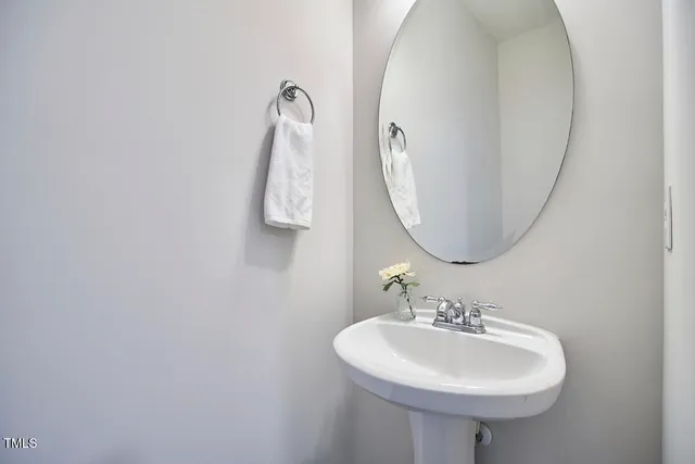 an empty room with a workbench