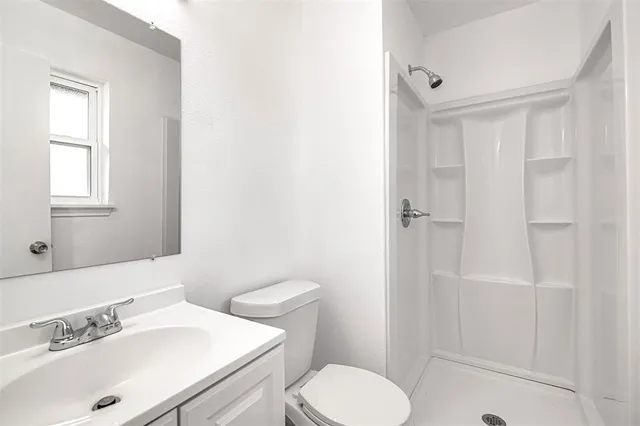 a bathroom with a sink toilet and vanity