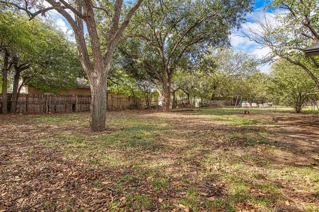 a big yard with lots of green space and palm trees