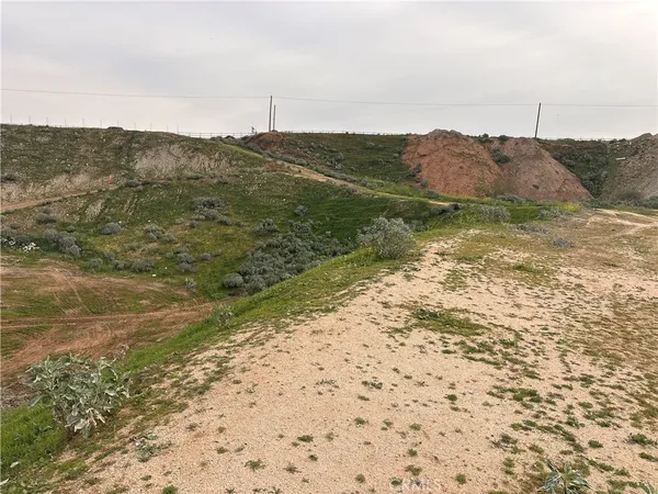 a view of a field with an ocean