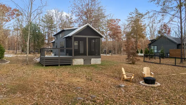 a bedroom with a bed and a walk in closet