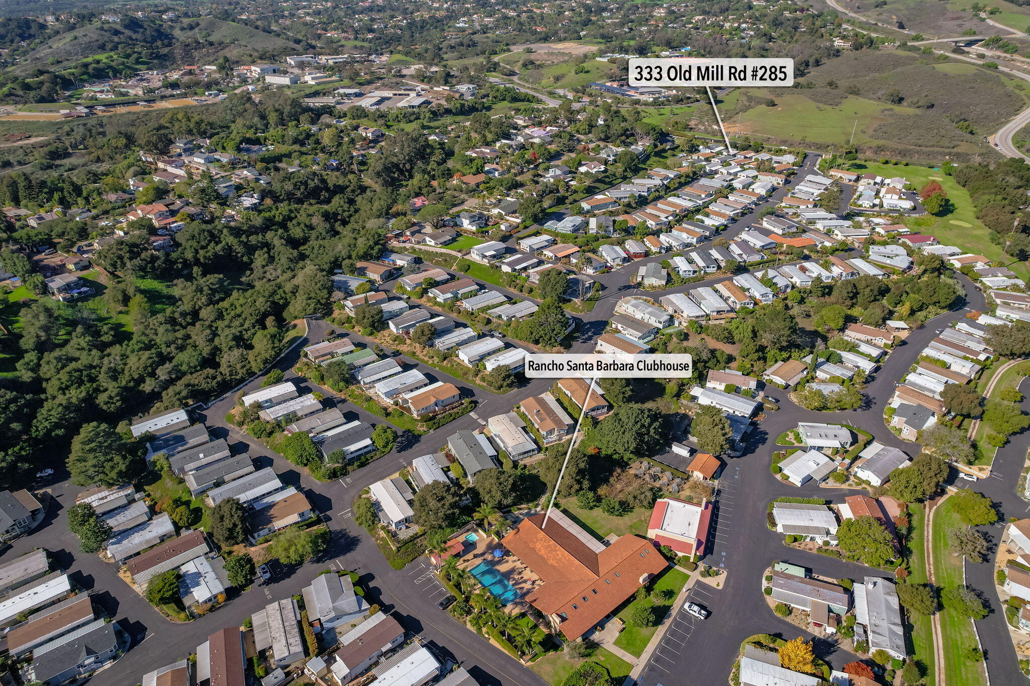 333 Old Mill Road, Unit SPC 285 Santa Barbara, CA 93110 - Photo 22 of 22 Rancho Santa Barbara (aerial)