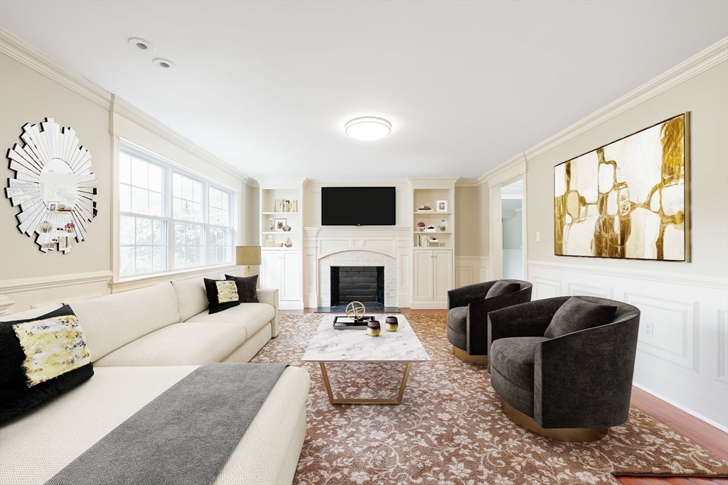 17 Appleton Road Natick, MA 01760 - Photo 8 of 42 a living room with furniture fireplace and window