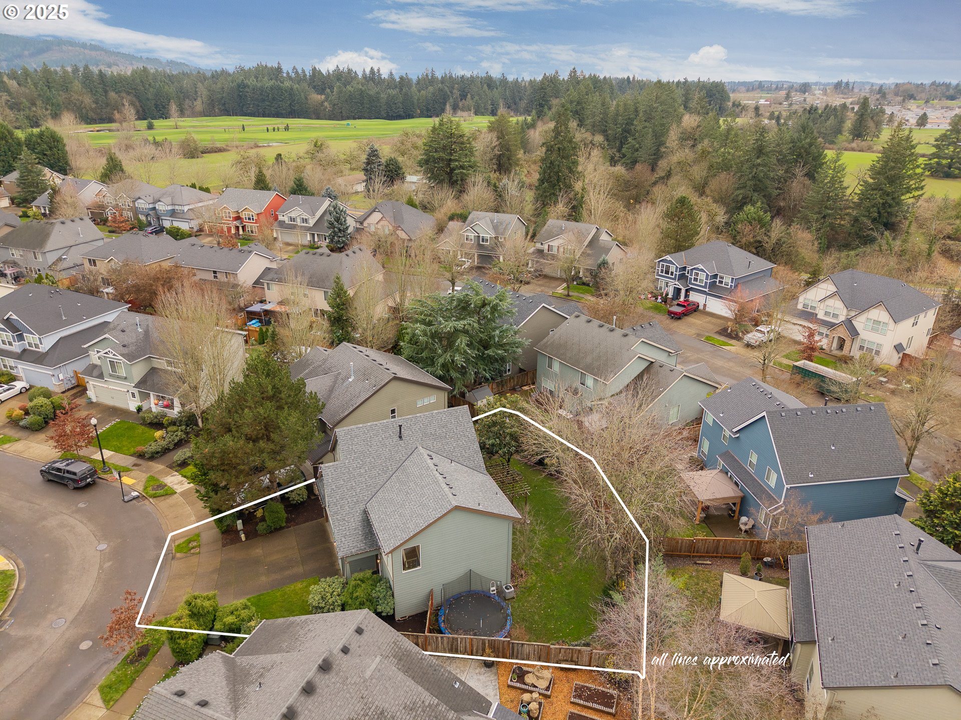 121 Burl Street Newberg, OR 97132 - Photo 41 of 48 an aerial view of a house with a lake view