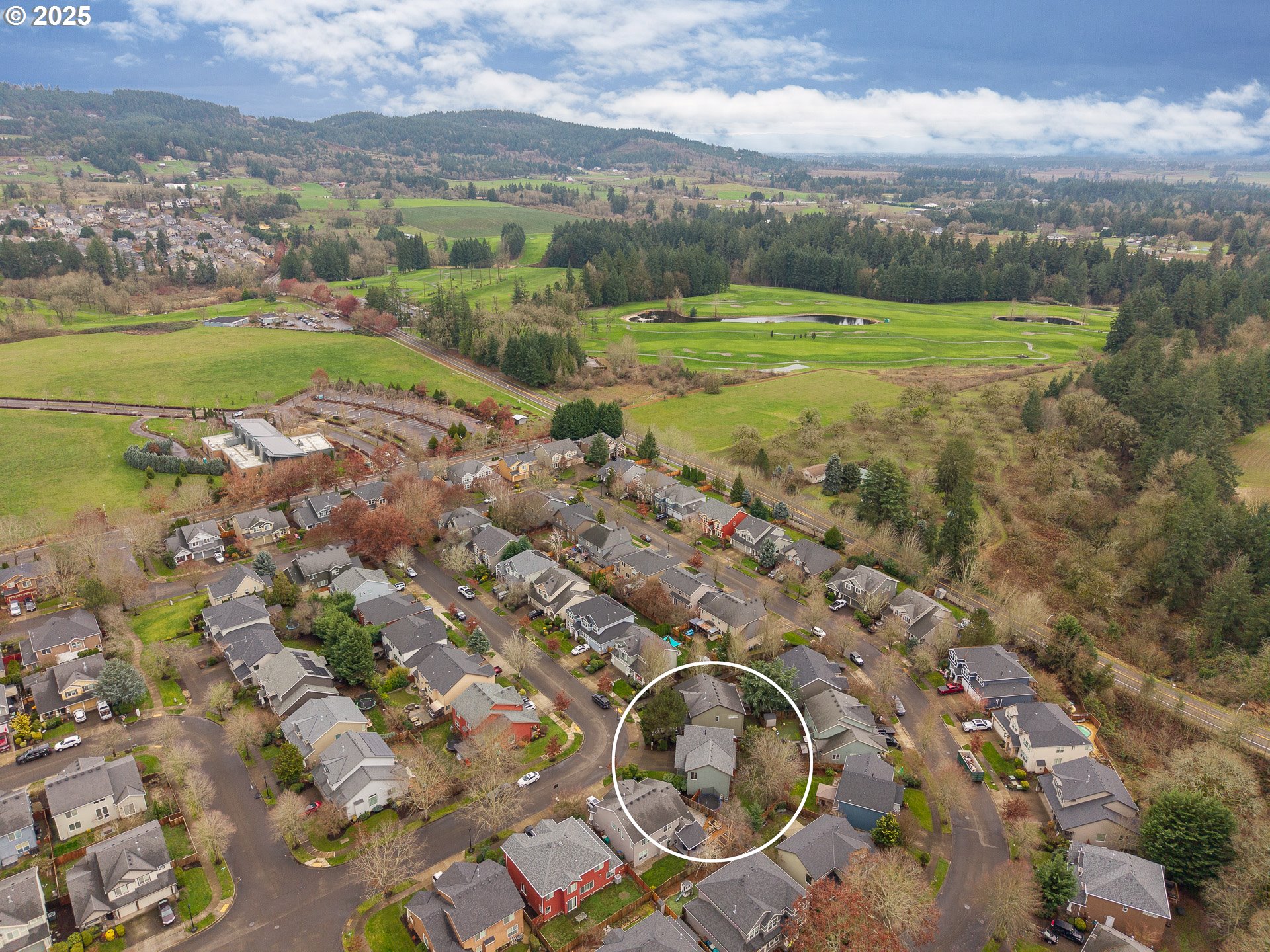 121 Burl Street Newberg, OR 97132 - Photo 42 of 48 a view of a city with mountains in the background