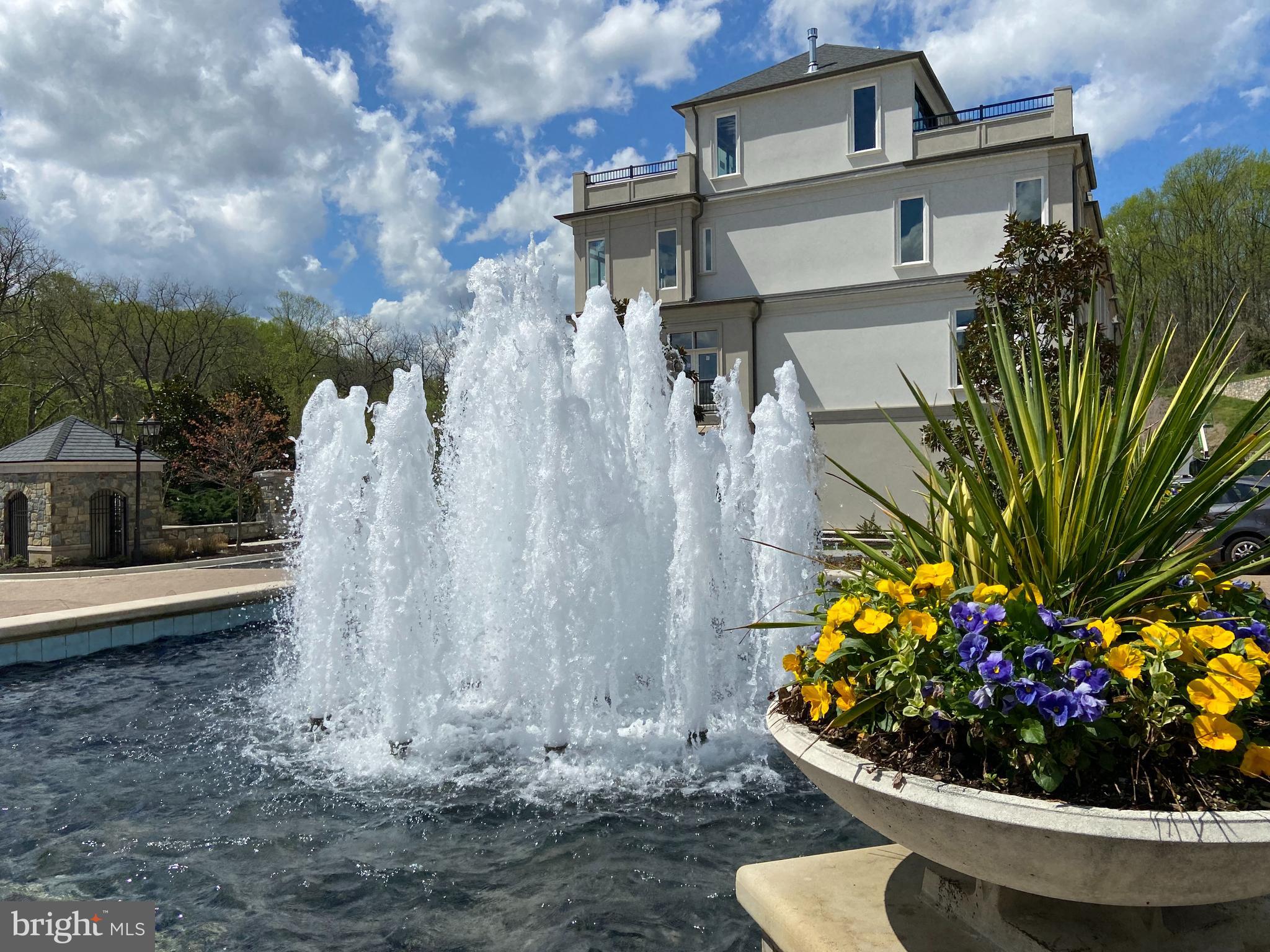 Fountain in front of Clubhouse. Not actual unit
