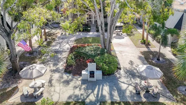 an aerial view of multiple house