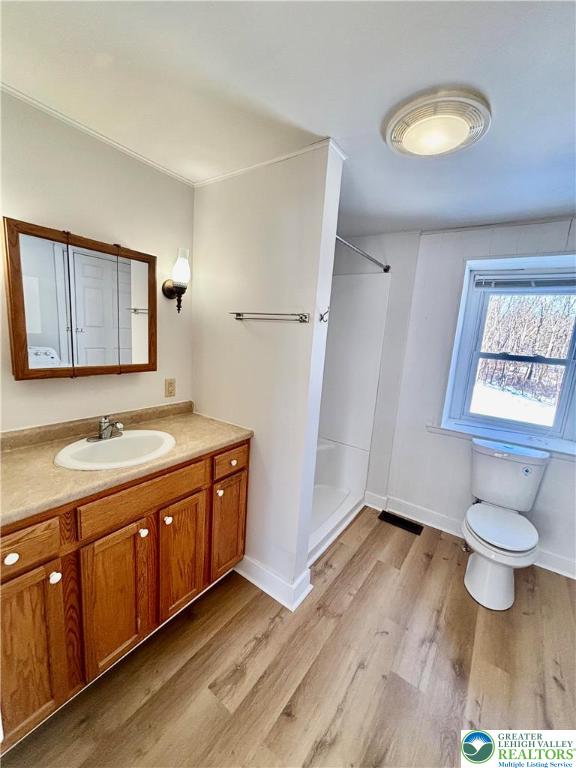 171 East Aluta Mill Road Nazareth, PA 18064 - Photo 6 of 11 a spacious bathroom with a granite countertop sink toilet and mirror