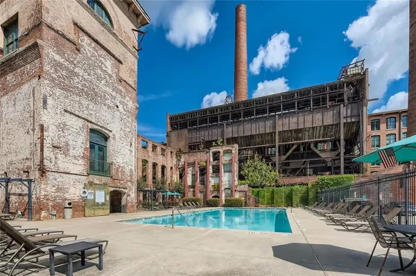 a view of a building with a street