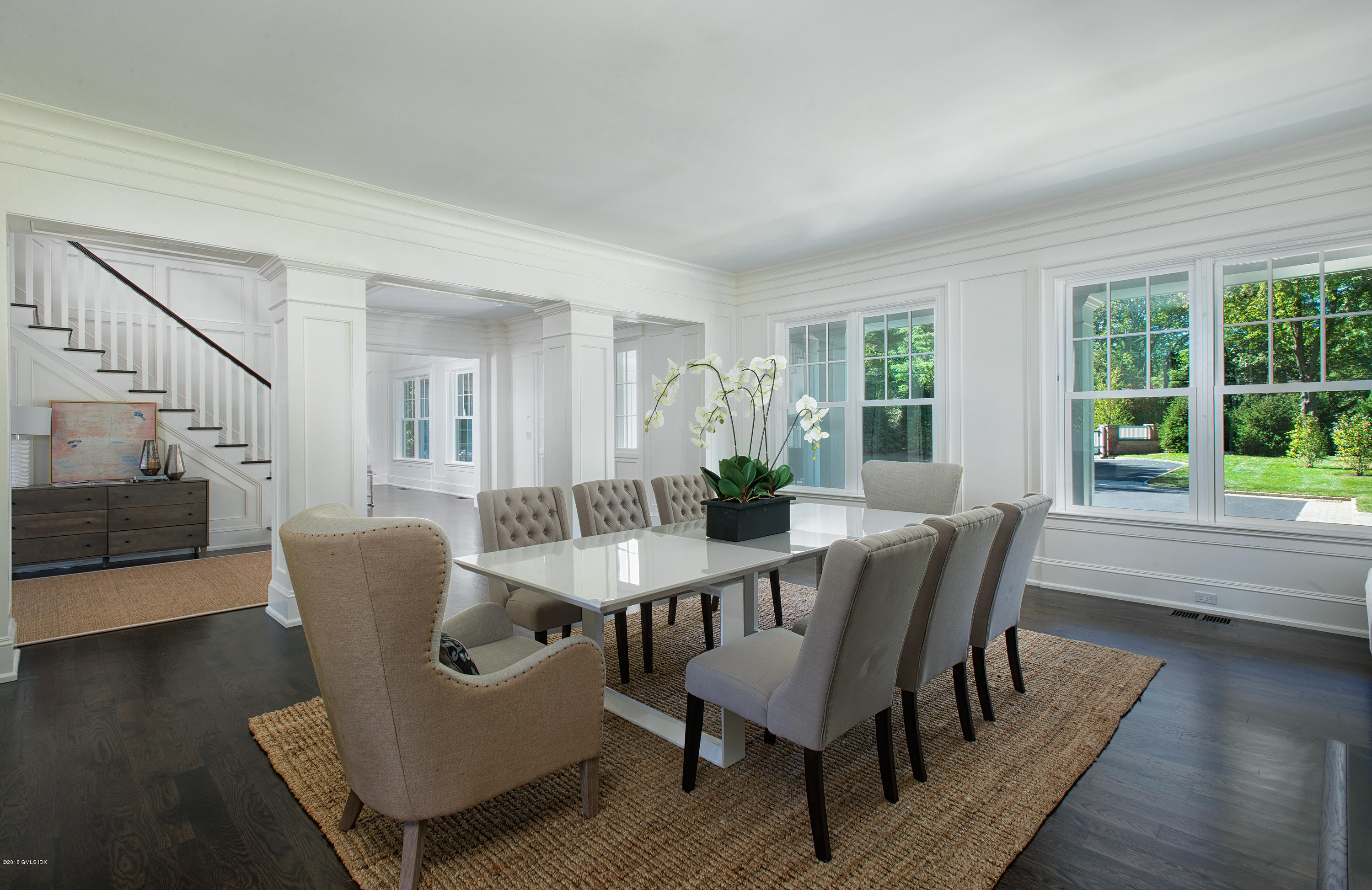 35 Mooreland Road Greenwich, CT 06831 - Photo 7 of 23 a view of a dining room with furniture and wooden floor