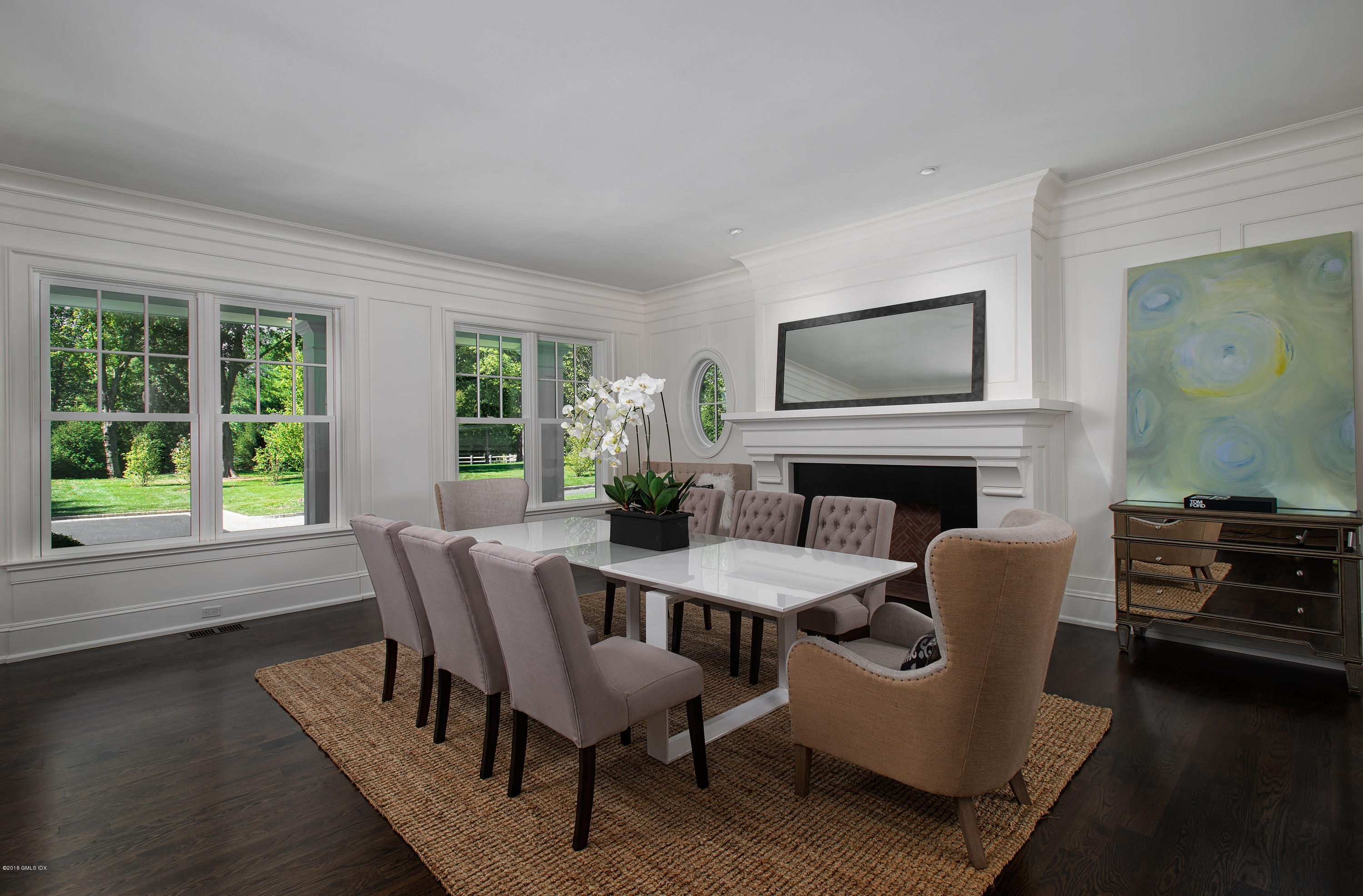 35 Mooreland Road Greenwich, CT 06831 - Photo 8 of 23 a dining room with furniture window and wooden floor