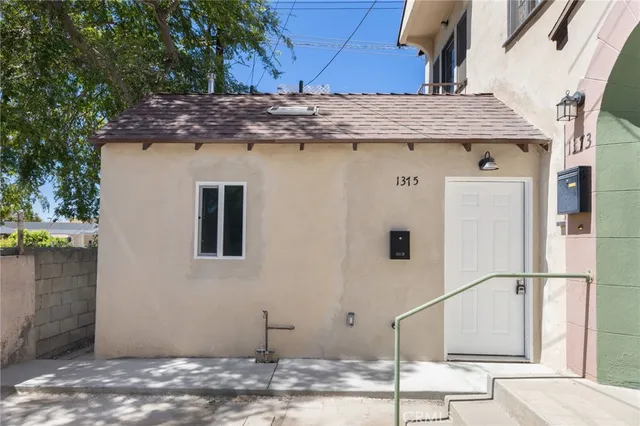 a view of a house with a door