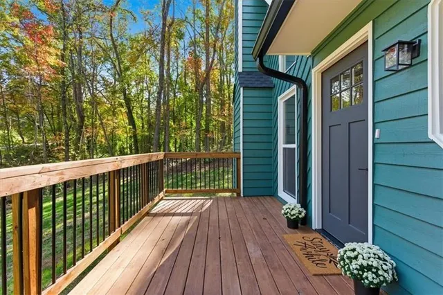 a view of entryway with stairs and wooden floor