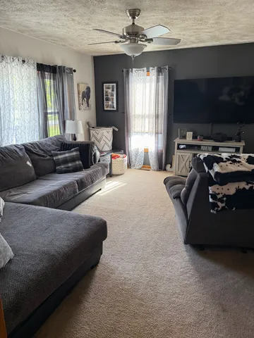 a room with a table and a chair