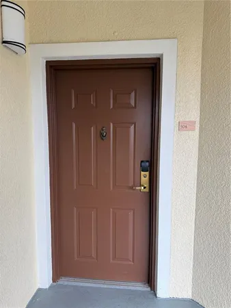 a view of front door