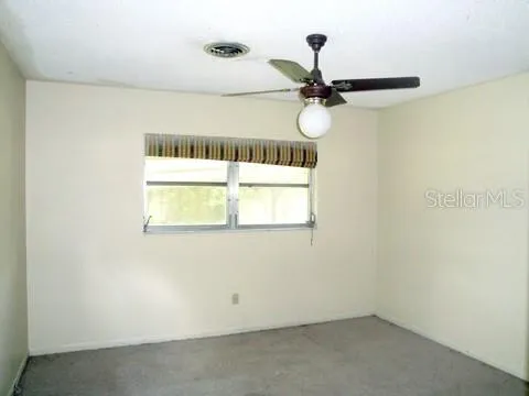 an empty room with a window