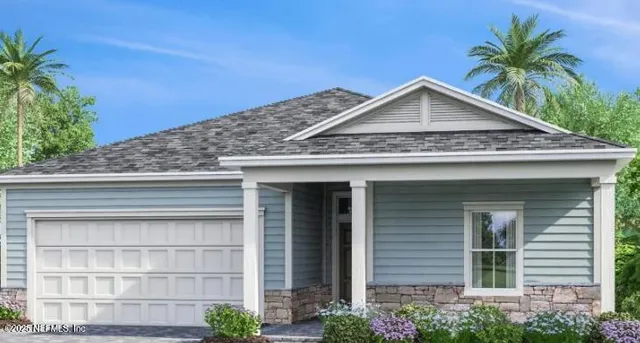 a view of a street with a building in the background