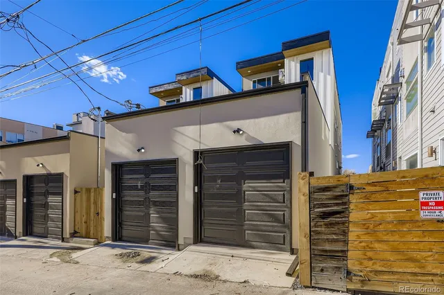 a front view of a building