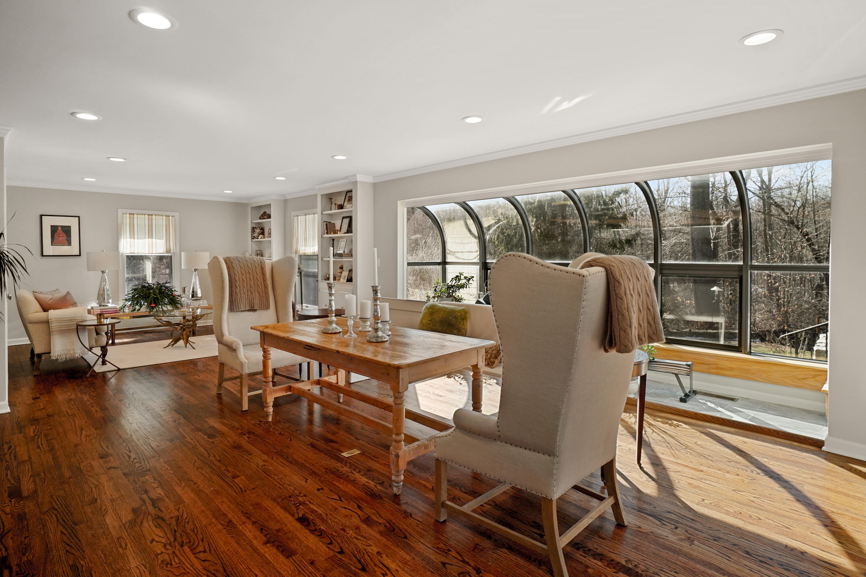 102 Ludlowe Road New Canaan, CT 06840 - Photo 11 of 42 a living room with furniture and a large window