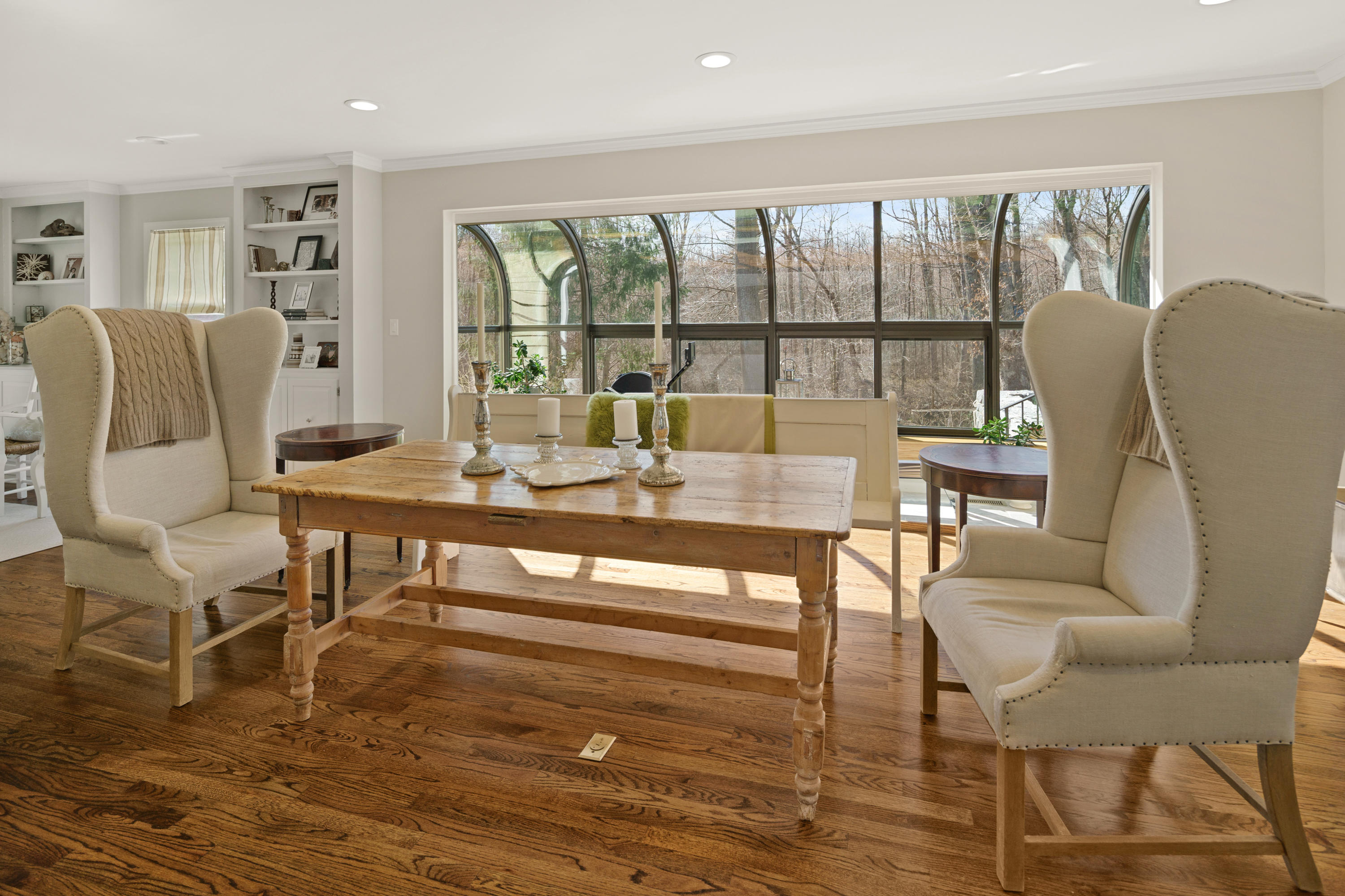 102 Ludlowe Road New Canaan, CT 06840 - Photo 14 of 42 a living room with furniture and a large window