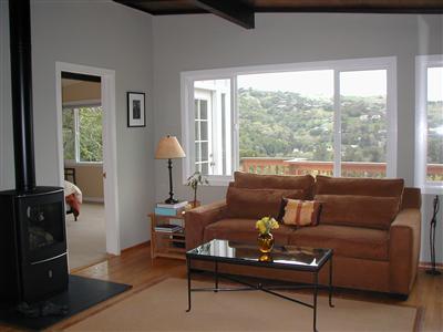 105 Ridge Road San Anselmo, CA 94960 - Photo 3 of 12 Gas burning stove and granite heart. A wonderful way to heat your home.