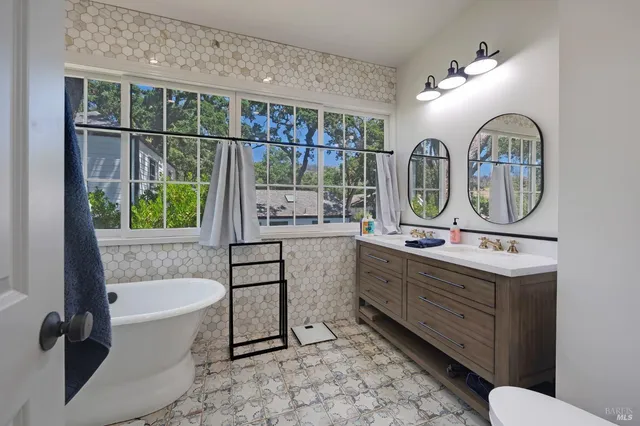 a outdoor living space with furniture and garden view