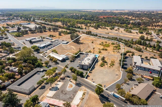 an aerial view of a city
