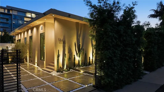 a front view of a house